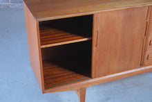Load image into Gallery viewer, Danish Mid Century solid teak sideboard, circa 1960s.