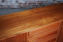 Load image into Gallery viewer, Danish Mid Century solid teak sideboard, circa 1960s.