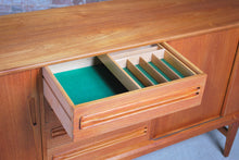 Load image into Gallery viewer, Danish Mid Century solid teak sideboard, circa 1960s.