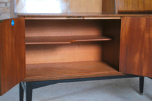 Load image into Gallery viewer, British Mid Century Nathan drinks cabinet in tola and black, circa 1950s.