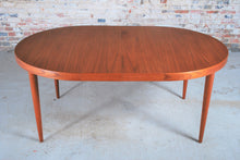 Load image into Gallery viewer, Danish Mid Century teak extending oval/round dining table by Kai Kristiansen, circa 1960s