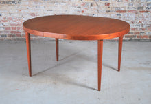 Load image into Gallery viewer, Danish Mid Century teak extending oval/round dining table by Kai Kristiansen, circa 1960s