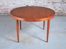 Load image into Gallery viewer, Danish Mid Century teak extending oval/round dining table by Kai Kristiansen, circa 1960s