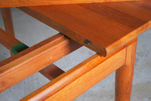 Load image into Gallery viewer, Danish Mid Century solid teak exteding dining table by Glostrup Mobelfabrik, circa 1970s.