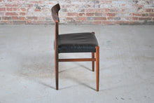 Load image into Gallery viewer, Danish Mid Century rosewood dining chair with original leather upholstery, circa 1960s.