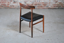 Load image into Gallery viewer, Danish Mid Century rosewood dining chair with original leather upholstery, circa 1960s.