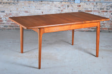 Load image into Gallery viewer, Danish Mid Century solid teak exteding dining table by Glostrup Mobelfabrik, circa 1970s.