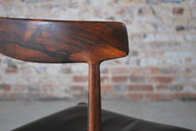 Load image into Gallery viewer, Danish Mid Century rosewood dining chair with original leather upholstery, circa 1960s.