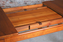 Load image into Gallery viewer, Danish Mid Century solid teak exteding dining table by Glostrup Mobelfabrik, circa 1970s.