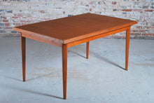 Load image into Gallery viewer, Danish Mid Century extending teak dining table by Fritz Hansen, circa 1960s