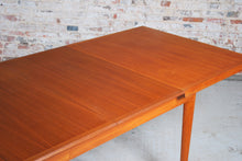 Load image into Gallery viewer, Danish Mid Century extending teak dining table by Fritz Hansen, circa 1960s