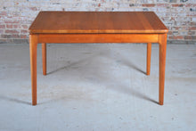 Load image into Gallery viewer, Danish Mid Century solid teak exteding dining table by Glostrup Mobelfabrik, circa 1970s.