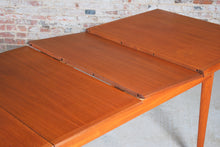 Load image into Gallery viewer, Danish Mid Century extending teak dining table by Fritz Hansen, circa 1960s