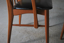 Load image into Gallery viewer, A Danish Mid Century set of 6 elegant Teak "Eva" dining chairs by Niels Koefoed for Koefoeds Hornslet, circa 1960s.