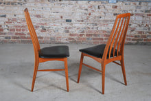 Load image into Gallery viewer, A Danish Mid Century set of 6 elegant Teak "Eva" dining chairs by Niels Koefoed for Koefoeds Hornslet, circa 1960s.