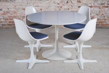 Load image into Gallery viewer, Mid Century Arkana tulip dining table and 4 chairs by Maurice Burke, circa 1960s.