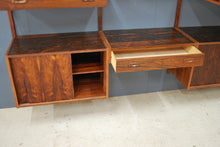 Load image into Gallery viewer, Danish Mid Century PS System rosewood modular wall system designed by Peter Sorensen, circa 1960s.
