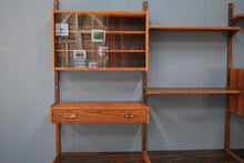 Load image into Gallery viewer, Danish Mid Century PS System rosewood modular wall system designed by Peter Sorensen, circa 1960s.