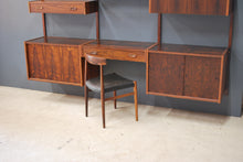 Load image into Gallery viewer, Danish Mid Century PS System rosewood modular wall system designed by Peter Sorensen, circa 1960s.