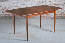 Load image into Gallery viewer, Mid Century extending teak dining table and 6 chairs, circa 1960s.