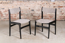 Load image into Gallery viewer, Set of 4 Danish Mid Century dining chairs by Erik Buch, circa 1960s.