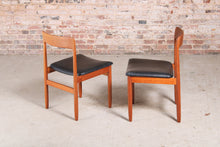 Load image into Gallery viewer, Set of 4 Mid Century teak dining chairs by Younger, England, circa 1960s.