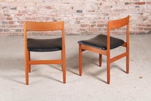 Load image into Gallery viewer, Set of 4 Mid Century teak dining chairs by Younger, England, circa 1960s.