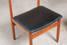 Load image into Gallery viewer, Set of 4 Mid Century teak dining chairs by Younger, England, circa 1960s.