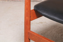 Load image into Gallery viewer, Set of 4 Mid Century teak dining chairs by Younger, England, circa 1960s.