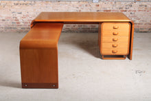 Load image into Gallery viewer, Danish Mid Century executive teak corner desk by Thygesen & Sorensen