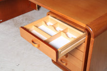 Load image into Gallery viewer, Danish Mid Century executive teak corner desk by Thygesen & Sorensen