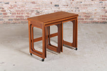 Load image into Gallery viewer, Mid Century McIntosh Triform teak nest of tables, circa 1960s.