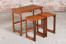 Load image into Gallery viewer, Mid Century McIntosh Triform teak nest of tables, circa 1960s.