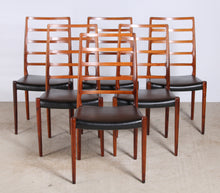 Load image into Gallery viewer, Set of 6 rosewood dining chairs by Niels O. Møller for J.L. Møller.