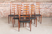 Load image into Gallery viewer, Set of 6 rosewood dining chairs by Niels O. Møller for J.L. Møller.