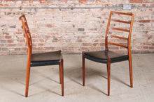 Load image into Gallery viewer, Set of 6 rosewood dining chairs by Niels O. Møller for J.L. Møller.