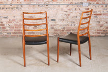 Load image into Gallery viewer, Set of 6 rosewood dining chairs by Niels O. Møller for J.L. Møller.