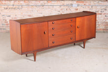 Load image into Gallery viewer, Mid Century solid afromosia sideboard by A. Younger Ltd, England, circa 1960s