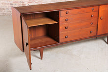 Load image into Gallery viewer, Mid Century solid afromosia sideboard by A. Younger Ltd, England, circa 1960s