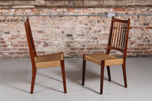 Load image into Gallery viewer, Set of 6 Danish Dining Chairs with weaved papercord seats by Arne Hovmand-Olsen for Mogens Kold, 1960s.