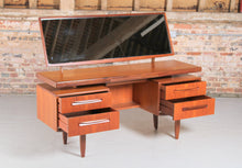 Load image into Gallery viewer, Mid Century G-plan Fresco teak dressing table with original stool, circa 1960s.