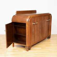 Load image into Gallery viewer, English Art Deco Solid Oak Drinks Cabinet by E Gomme c.1930