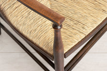 Load image into Gallery viewer, Liberty & Co Arts & Crafts Low Ladder Back Armchair with Rush Seat c. 1900
