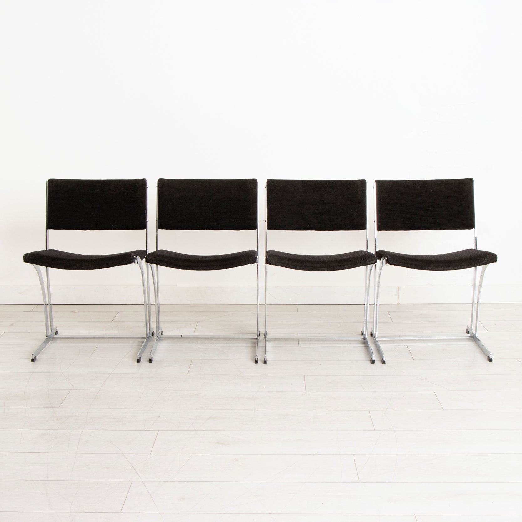 Mid century chrome shop dining chairs