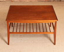 Load image into Gallery viewer, Mid Century rectangular coffee table with a magazine rack, circa 1960s
