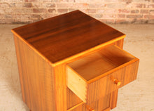 Load image into Gallery viewer, Mid Century walnut bedside table / chest of drawers by Morris of Glasgow, circa 1960s
