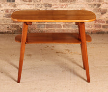 Load image into Gallery viewer, Mid Century walnut coffee/side table with a magazine rack, circa 1960s
