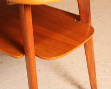 Load image into Gallery viewer, Mid Century walnut coffee/side table with a magazine rack, circa 1960s
