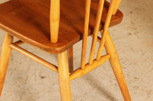 Load image into Gallery viewer, A set of 4 Ercol model 391 elm and beech chairs circa 1960s

