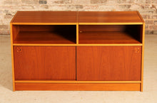 Load image into Gallery viewer, Mid Century Danish media stand / vinyl record player cabinet, circa 1970s
